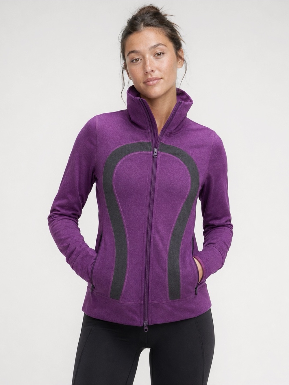 Lululemon Woman Purple Stride Zip-Up Sweater Jacket US8 Athleisure Activewear